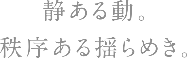 静ある動。秩序ある揺らめき。