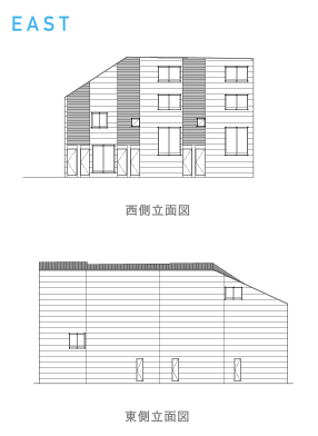 西側立面図