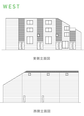 東側立面図