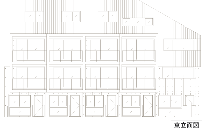 東立面図